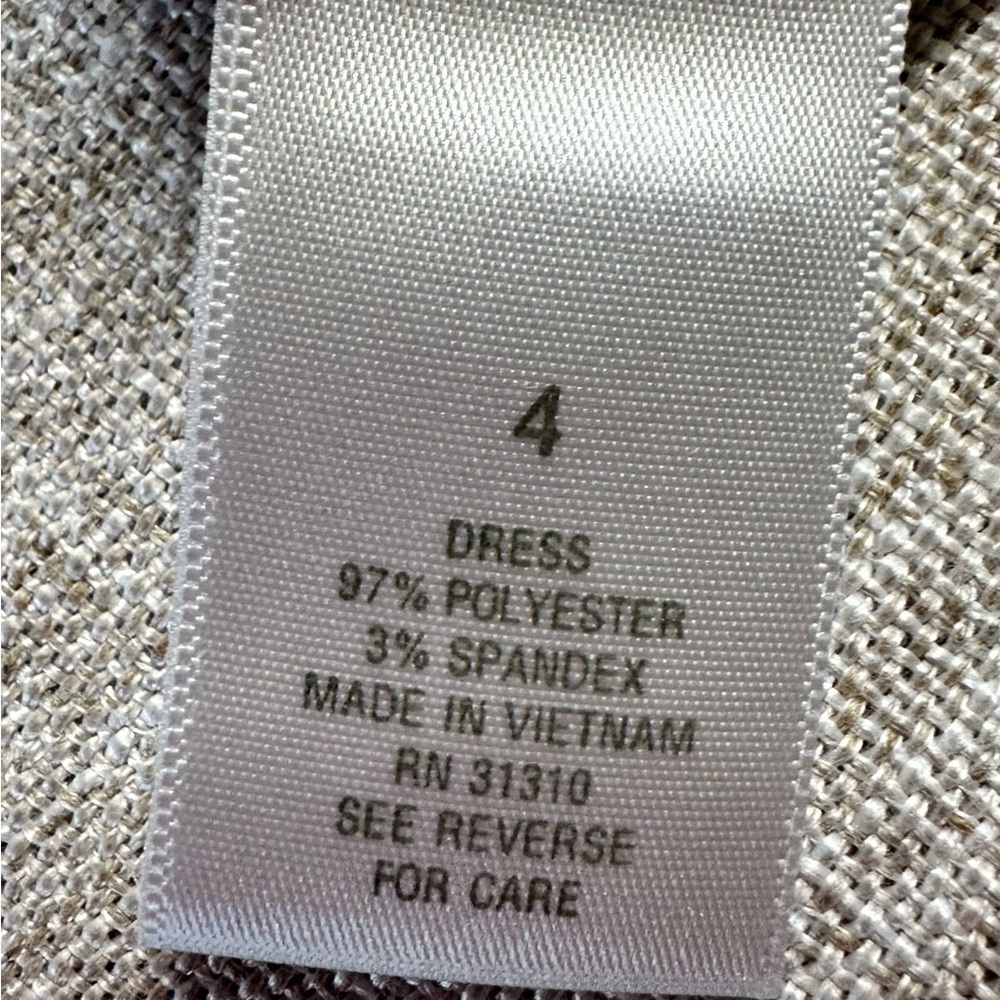 Dressbarn Sz 4 Blue and White Sheath Midi Dress Sleeveless - Picture 6 of 12